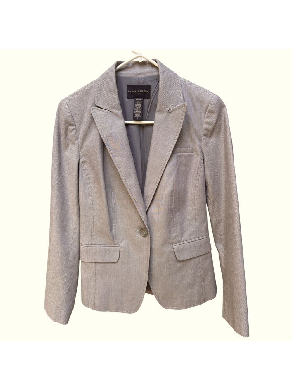 Banana Republic Grey One Button Blazer Size 4